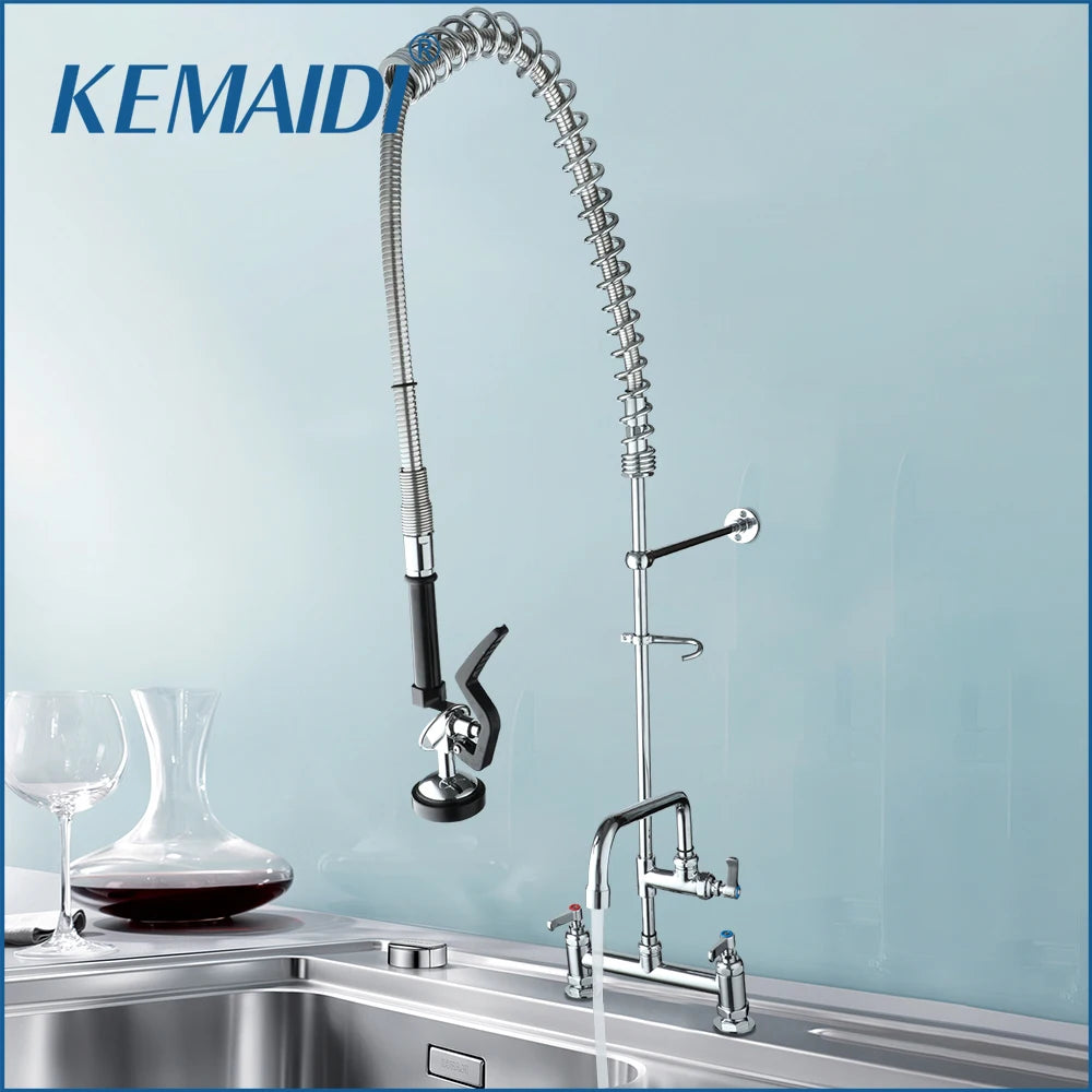 Industrial Kitchen Faucet with Pull Down Sprayer