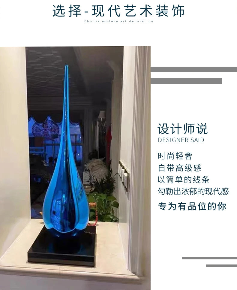 Home Decorations House Sculpture Accessories Nordic Creative Personality Statue Office Bedroom Living Room Water Drop Ornaments