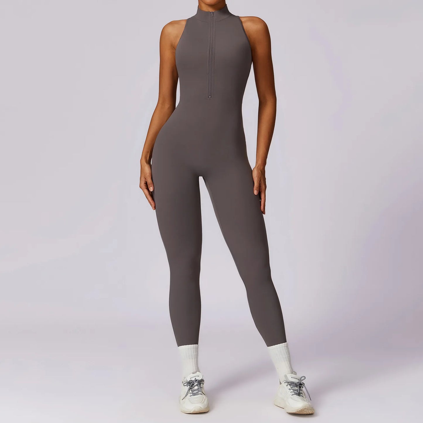 Zipper Yoga Jumpsuit Fitness Sports