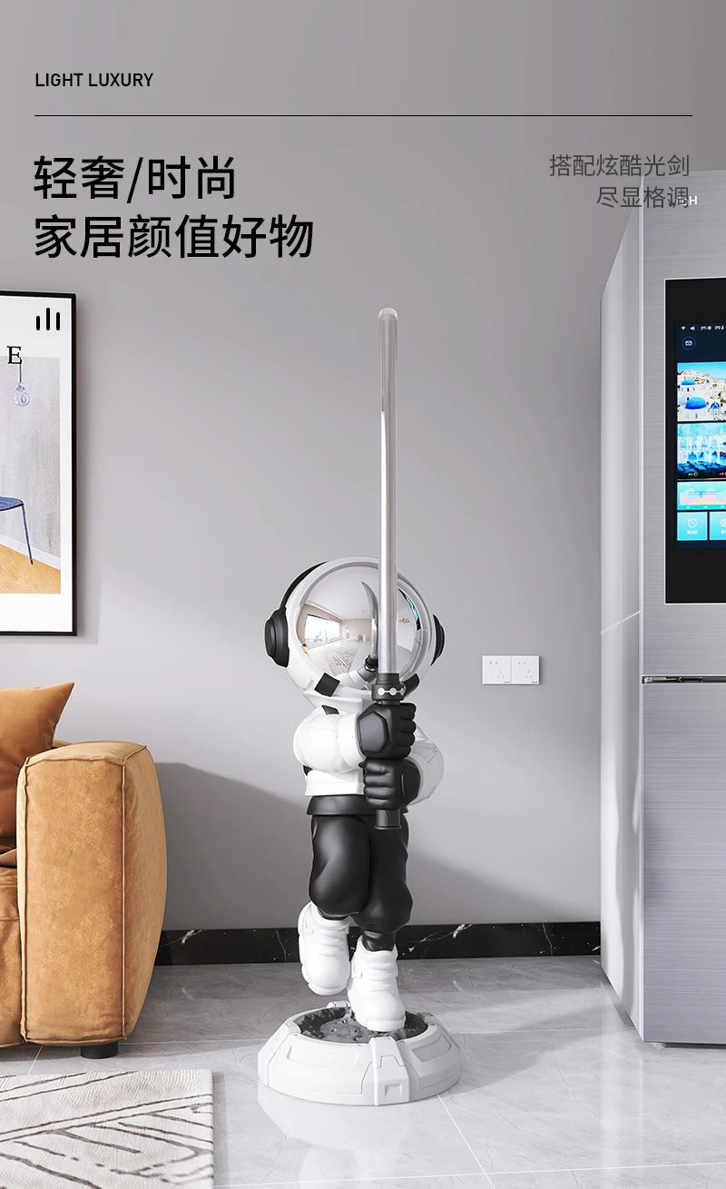 Home Decor Lightsaber Astronaut Statue Living Room Decoration Large Figure Figurine Room Decoration Home Accessoires Sculpture