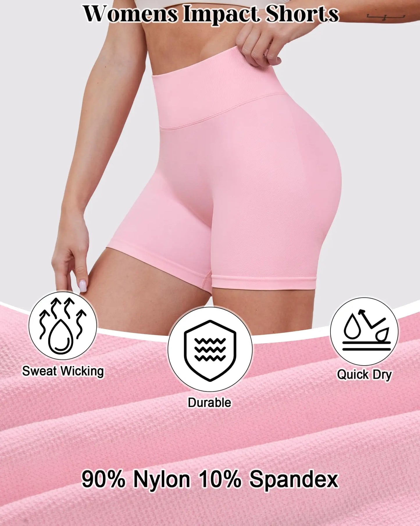 Women Seamless Yoga Sports Shorts Stretch Scrunch Butt Gym Shorts Low Ribbed Workout Running Leggings Sexy Athletic Yoga Shorts